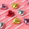 Cake Decoration Candle Cakes Pick Ornament Love Stars Shape Candles for Valentine's Day Birthday Party Supplies Golden LLD11937