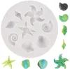 Морские звезды Торт плесень океан биологические морские раковины шоколад силиконовые формы DIY шоколадные формы кухонные жидкие торты инструменты SN2585