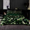 Bedding Sets Abstract Style Green Pattern Duvet Cover 264x228 With Pillowcase,210x210 Quilt Cover,Super King Set, Bed Sheet Set