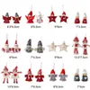 2 Pcs Santa Claus Hanging Dolls Knitted Wool Felt Couple Doll Pendant Christmas Tree Decorations Home Decor Ornaments