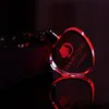 Favor de fiesta clásico grabado láser logotipo de moda llavero de cristal en forma de corazón colorido LED llavero colección de regalos