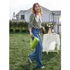 Vintage Szyfonowa Bluzka Rękaw Puff Kobiety Lato Koreański Kwiatowy Top Peter Pan Collar Koszula Moda Odzież 210427