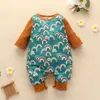 Barn Rompers Girls Rainbow Print Romper Spädbarn Toddler Lång ärm Jumpsuit Spring Autumn Fashion Boutique Baby Clothes Z34765988652