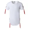 Wit T-shirt Mannen Training Casual Spier T-shirts Mens O-hals Oversized Hip Hop Tee Shirt Zomer Harajuku High Street Tops Solid 210524