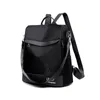 Sacs extérieurs Fashion Multifonctionnel Sac à dos Femme Black Gris School Sac Couleur de couleur Solide Livre Oxford imperméable Mochila