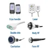 7in1 Cryolipolys Liposuction Bantning Maskin 3 Handtag Frys Lipoler Kavitation RF Cryo Cryoterapy Fett frysning maskiner