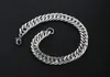 Urok Bracelets Silver Curb Cuban Link Sain for Men039s Projektant biżuterii Moda Akcesoria ze stali nierdzewnej 7534115