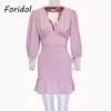 Vintage Halbarm Kleid für Frauen Frühling Sommer Elegante Rüschen Bodycon Vestidos Koreanische 210427