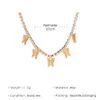 Designer Necklace Luxury Jewelry Punk Butterfly Choker For Women Gold Silver Color Thick Chain Pendant Statement Chocker Collier Femme