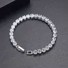 Bijoux hip hop de haute qualité 3 mm 4 mm 5 mm 925 VVS en argent faux bracelet de chaîne de tennis Moisanite8167773