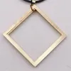 Pendant Necklaces Fashion Original Design Golden Metal Modern Square Necklace For Women Stainless Steel Jewelry Punk Chain Gothic Accessorie
