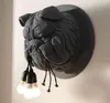 Nordic Animal Head Wall Lamp Woonkamer Dining Studie Slaapkamer Creatieve Designer KTV Buldog Lichtarmaturen LED