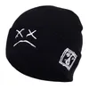 Crying Face Embroidery Lil Peep Beanie Cap Men039s and Women Sad Boy Knitted Hats for Winter Hip Hop Beanies Fashion Ski39601168786106