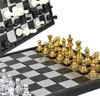 Medeltida International Chess Set med schackbräda 32 Guld Silver Chess Games Pieces Magnetic Board Game Chess Figur Sets Checker 5 W2