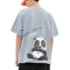 Streetwear Anime T Gömlek Erkekler Moda Panda Baskı erkek Tasarımcı Gömlek O-Boyun Casual Hip Hop Boy Tees 210527