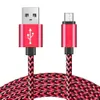 1M / 2M / 3M Tkanina Pleciona Kable Ładowarka typu C Kabel Micro V8 USB Data Kabel do Samsung S6 S7 Edge S8 HTC