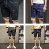 Spring Summer Men's Denim Shorts Clothing Beach Ripped Jeans Short Casual Business Social Men