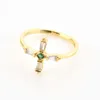 Andywen 925 стерлингового серебра серебро белый зеленый черный кольцо размера женщин роскошные тонкие украшения для рок-панк свадебный подарок 210608
