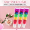 ROMANTIC BEAR Rainbow Jelly Single 6 Color Lipgloss Makeup Transparent Nutritious Moisturizer Pearlescent Lip Gloss Glaze