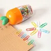 Bookmark 1 Box Carrot Paper Clip Set Creative Cute Metal Art Exquisite Book Mark Page Folder Office School Supplies Stationery