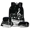 Customzied Kids School Sacks для подростков мальчики для девочек музыкальная записка рюкзаки для фортепианной сумки детская сумка детей плечо мочила эскалар