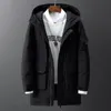 Parkas de plumón para hombre, chaqueta de invierno, abrigo largo para hombre con capucha, abrigo grueso, ropa de moda cálida, estilo japonés Harajuku 2022 Kare22
