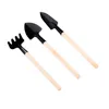 Home Garden3 PCS/Set Creative Gardening Three Piece Mini Garden Tools Small Shovel Rake Spade Potted Plant Flowers Drop Delivery 2021 BNSG