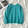 Casual Lose Frauen Jumper Langarm O Neck Chic Koreanische Hoodies Frühling Herbst Sweatershirt Outwear Jumper Patchwork 210601