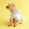 Roupas para cães para primavera verão fina trench casaco princesa dois estilos roupas para animais de estimação com botão cachorrinho vestido amantes traje