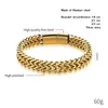Link Chain Double Braided Stainless Steel Bracelet Square Positive And Negative Magnet Clasp 19CM21CM23CM Kent22