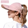 قماش محمول 7 ألوان Sunsn Ball Cap Beach Hat في الهواء الطلق قبعة مريحة تهوية قابلة للتراجع عن Sun Visor Hats6994138