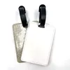 Sublimação cor em branco cor de bagagem de bagagem tag tags etiquetas DIY keyring presente