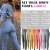 KIWI RATA Donna Vita alta Allenamento Palestra Sorriso Contorno Leggings senza cuciture Pantaloni da yoga Collant a compressione Scrunch Butt Lift Leggings240K