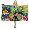 Serviette de plage imprimée de grandes fleurs carrées, couverture extérieure en fibres superfines, serviette de bain en microfibre, tapis de Yoga absorbant, voyage Terry Tow264h