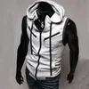 Men Autumn Sleeveless Zip Up Vest Hoodie Sports Workout Muscle Tank Tops Blouse Shirt Solid Ropa Hombre Casual Sportswear 211023