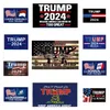 Kontinent Banner Flaggor Polyester Trump Flaggor 2024 Amerikanska presidentkampanjen för val flagga 90 * 150cm 38 Style Party Supplies T2i52159