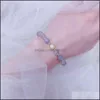 Bangle Armband smycken armbanden Ljus lyxig naturlig Moonstone Shimmer Temperament Armband Gift Girl Exquisite 14k Gold Elastic Drop Deliv