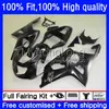 Injektionsformmissioner för SUZUKI GSX-R1000 GSXR1000 K2 00-02 Bodywork 24NO.16 GSXR Matte Black 1000 CC 1000CC 00 01 02 GSXR-1000 2000 2001 2002 Motorcykel OEM Bodys