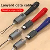 Fast Charging Type C micro usb Cables Keychain Cable Band Lanyard Data Sync Cord USBC Phone