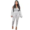 Womens Stretch Jumpsuit Rompers Solid Color Halter Long Sleeve Jumpsuit with Casual Cotton Irregular Clothing Wholesale