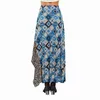 Women Skirt Bohemian Printed Long s Fashion High Waist Irregular All Match Asymmetrical s Autumn Winter 210513