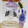 Glass Bong Bee Waterpipe Hookah Recycler Oil Rigs with Unique Percolator 10in height 14mm Bowl