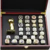 1967 bis 2021 Basketball City Team Champions Championship Ring Set mit Holzbox Souvenir Männer Frauen Junge Fan Geburtstagsgeschenk 2021 Hip Hop Schmuck Sport Punk