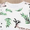 Baby / Toddler Deer Print Green Mesh Long-sleeve Dress 210528