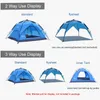 Desert& Automatic Tent 3-4 Person Camping Tent,Easy Instant Setup Protable Backpacking for Sun Shelter,Travelling,Hiking 220216
