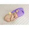 Newborn 0-3 Months Baby Knit Photography Long Tail Hat Infants Girl Boy Photo Prop Crochet Knitted Costume Caps with Star Moon Decor Cute INS Headwear caps G983503