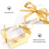 1 Stück faltbare Verpackungsboxen für Nougat-Bonbons mit Geschenkband