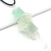 Pendant Necklaces Necklace Natural Stone White Crystal Raw Pillar Resin Winding For Women Party Banquet Jewelry Gifts
