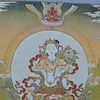 タペストリーチベット仏の壁ラグカーペットタンカタペストリー毛布ヴィンテージルームの装飾の背景