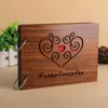8 inch photo album wooden Handmade Loose-leaf Pasted Photo Album 30 pages